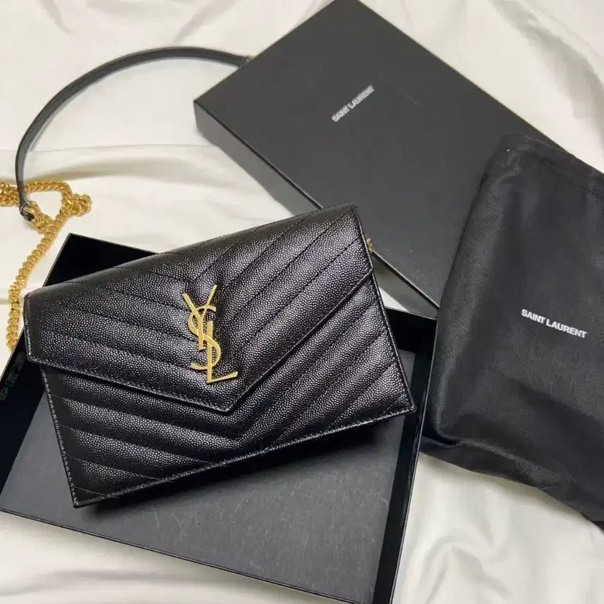 [BUNJANG] Saint Laurent Enveloppe Bag Gold Chain / YS..L엔벨롭 백 정품 금장 체인 체인 스크래치 없음