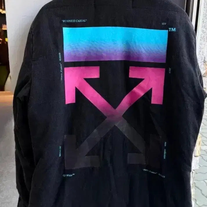 [BUNJANG] Off-White Oversized Denim Padded Shirt / 오프화이트 오버핏 105 데님 패디드 셔츠