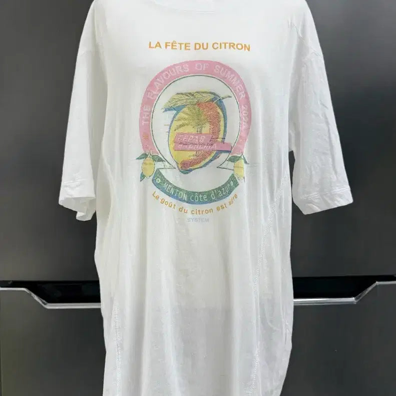 [BUNJANG] SYSTEM Lemon Graphic Short Sleeve T-Shirt / SYSTEM 시스템 반팔티 F사이즈