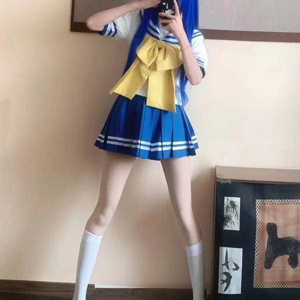 [BUNJANG] Lucky Star Izumi Konata Winter Uniform + Summer Uniform Cosplay Set / (현물/판매)러키스타 이즈미 코나타 동복+하복 고전미소녀 코스프레