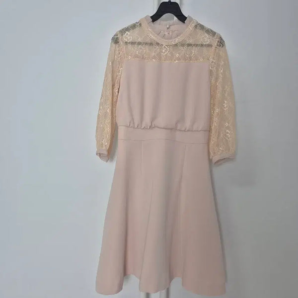 [BUNJANG] Minimum Lace Dress Beige Pink Size 85 / 미니멈  레이스 원피스 /85