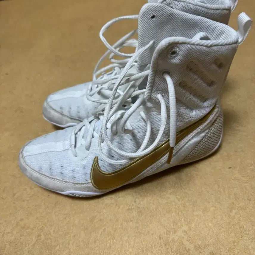 [BUNJANG] Nike Machomai 3 Boxing Shoes White Gold / 나이키 마초마이3 복싱화