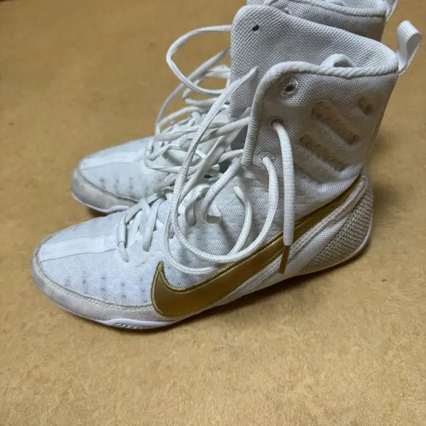 [BUNJANG] Nike Machomai 3 Boxing Shoes White Gold / 나이키 마초마이3 복싱화