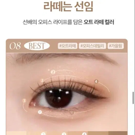 [BUNJANG] PRO EYE Palette 08 Latte Senior / 프로 아이 팔레트 08 라떼는 선임