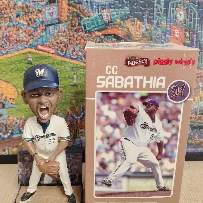 [BUNJANG] MLB Milwaukee Brewers CC Sabathia Bobblehead / MLB 밀워키 브루어스 CC 사바시아 버블헤드 피규어 야구 보블헤드 bobblehead