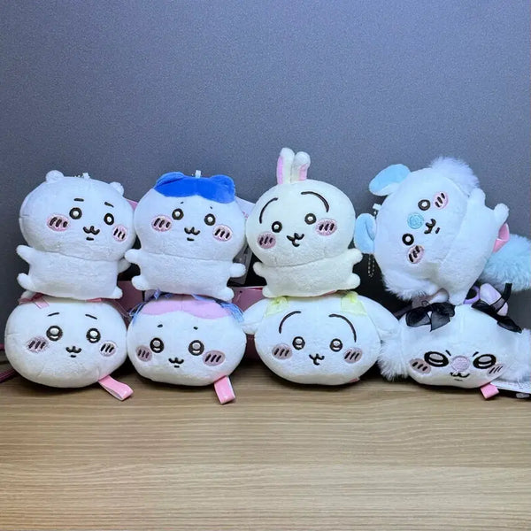 [BUNJANG] Mongmongga Usagi Hachware Chiikawa 'Kongnun' Face Keyring Bag Charm Full Set / 콩눈 먼작귀 얼굴 키링 가방걸이 풀세트 모몽가 우사기 하치와레 치이카와