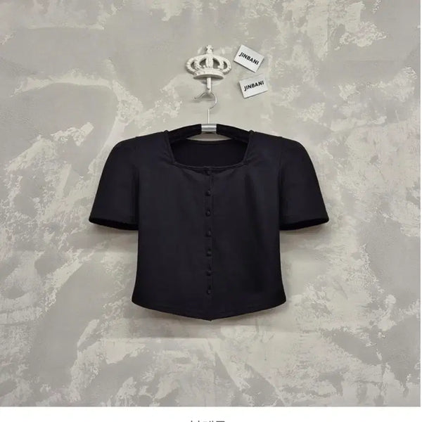 [BUNJANG] Jinny Kim Summer Puff Cardigan Black / <미착용 새상품> 진바니 제이썸머 퍼프 가디건 <블랙>