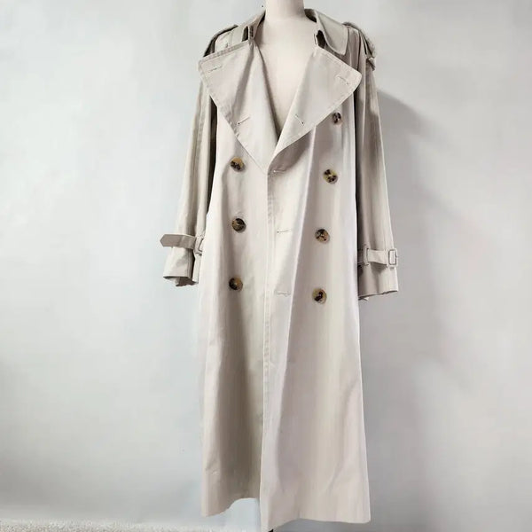[BUNJANG] Vegetable Wool Blend Classic Long Trench Coat Beige / 베지터블 울 혼방 클래식 롱 트렌치코트 베이지 Free