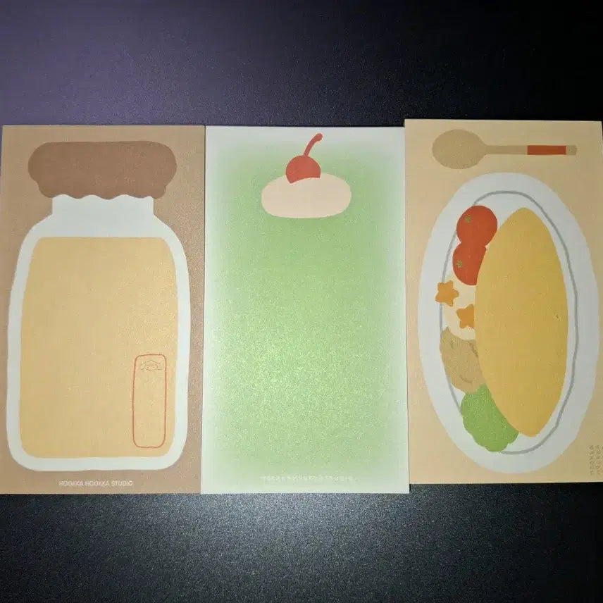 [BUNJANG] Hukafuka Studio Memo Pad Set (3 Types) / (일괄)후카후카 스튜디오 메모지 3종
