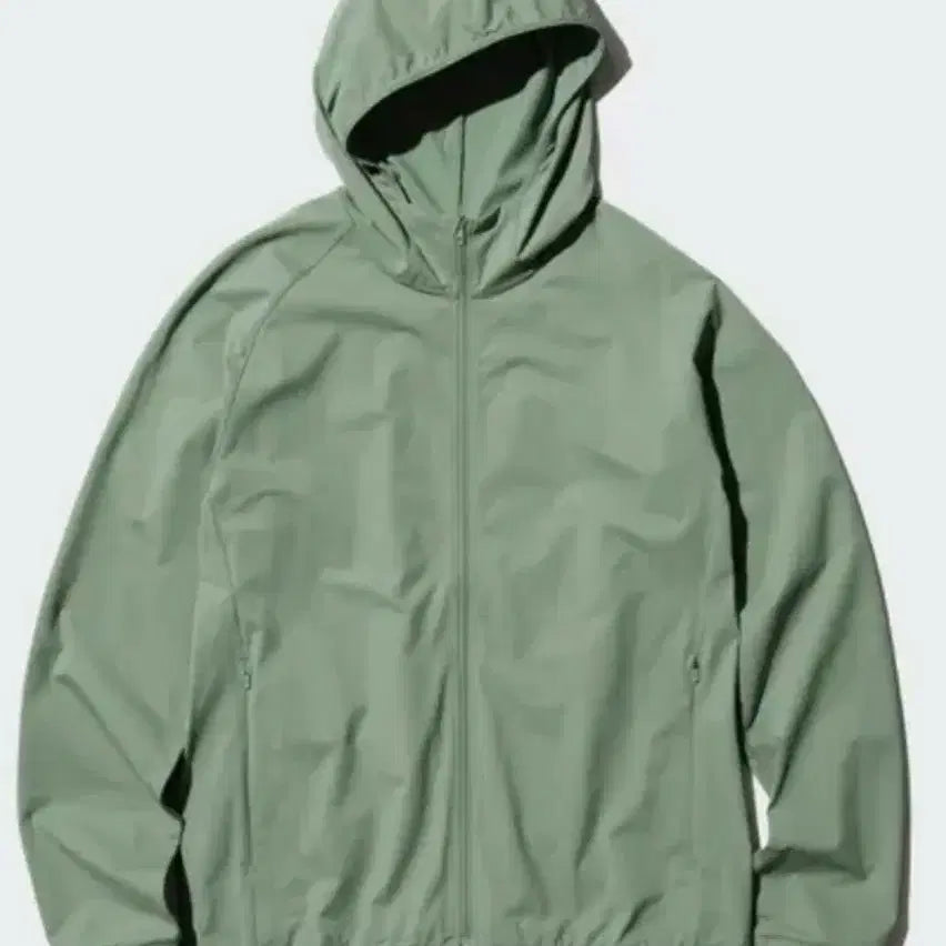 [BUNJANG] Uniqlo Dry EX UV Cut Full Zip Parka Hoodie (Olive, L) / 유니클로 드라이 EXUV컷 풀지퍼 파카 후드
