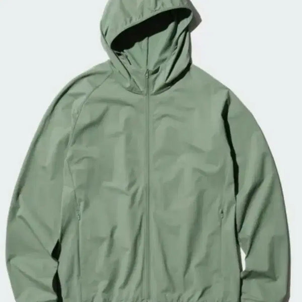 [BUNJANG] Uniqlo Dry EX UV Cut Full Zip Parka Hoodie (Olive, L) / 유니클로 드라이 EXUV컷 풀지퍼 파카 후드