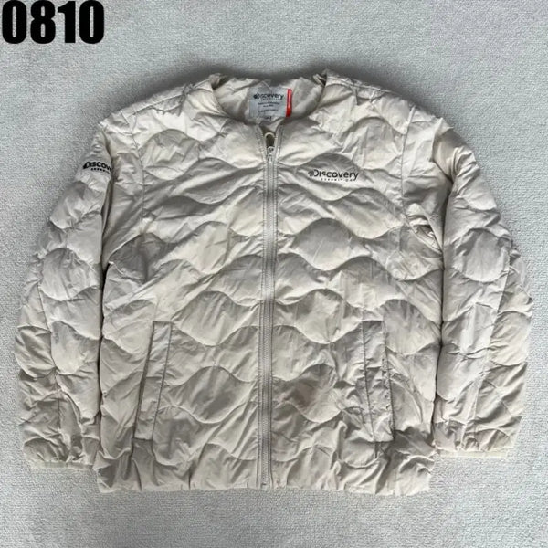 [BUNJANG] Discovery Expedition Beige Puffer Jacket L / 디스커버리 숏패딩 베이지 L