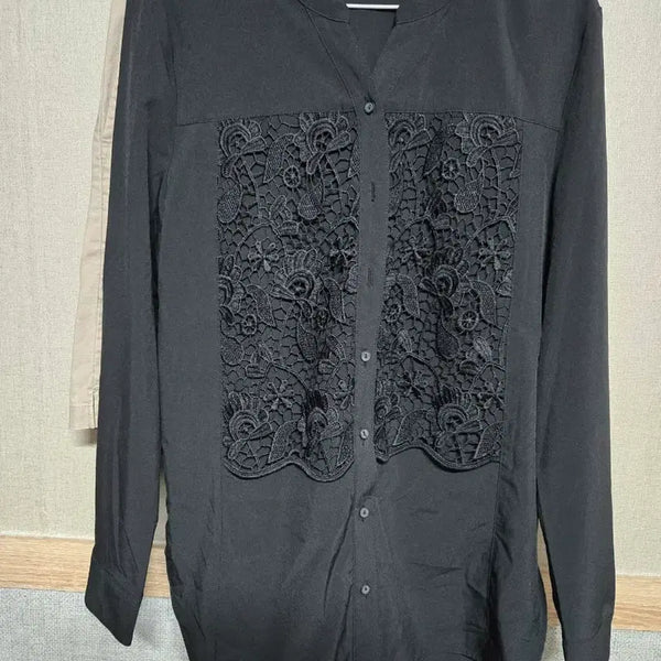 [BUNJANG] LevanPermans Black Lace Blouse Size 85 / 르방페르망 블랙 레이스 블라우스 85