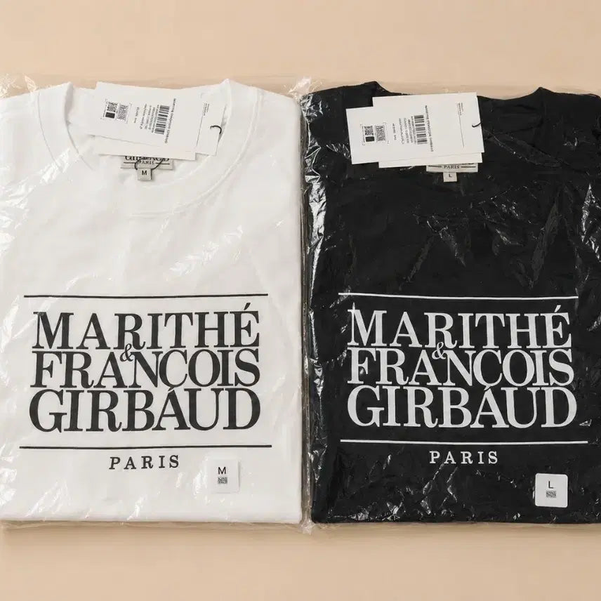 [BUNJANG] Marithe Francois Girbaud Logo Print T-Shirts (Set of 2) / 마리떼 프랑소와 저도 반팔티 M/L