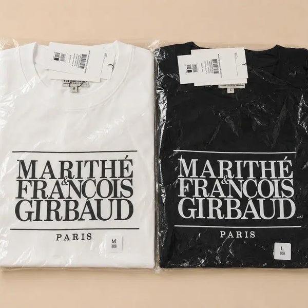 [BUNJANG] Marithe Francois Girbaud Logo Print T-Shirts (Set of 2) / 마리떼 프랑소와 저도 반팔티 M/L