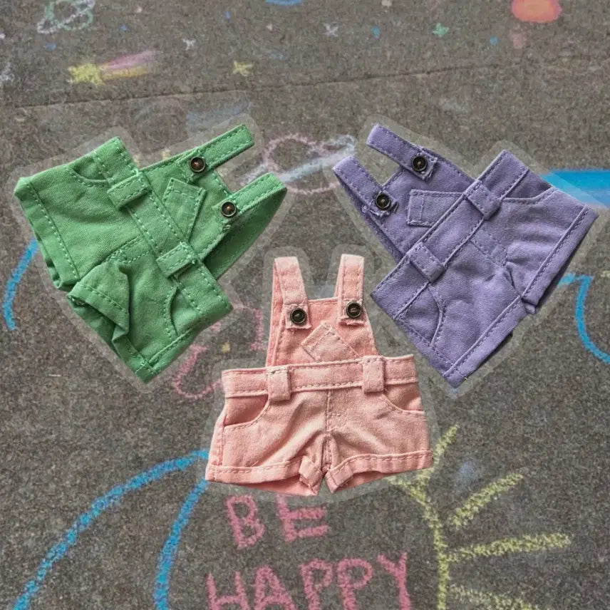 [BUNJANG] Doll Overalls Shorts / 인형포켓오버롤쇼츠 멜빵반바지인형옷 인형꾸미기