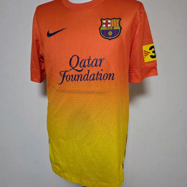 [BUNJANG] Nike FC Barcelona 12/13 Away Authentic Jersey (S) / 나이키 FC바르셀로나12/13어웨이 유니폼(S)오렌지 예로우478326-815정품