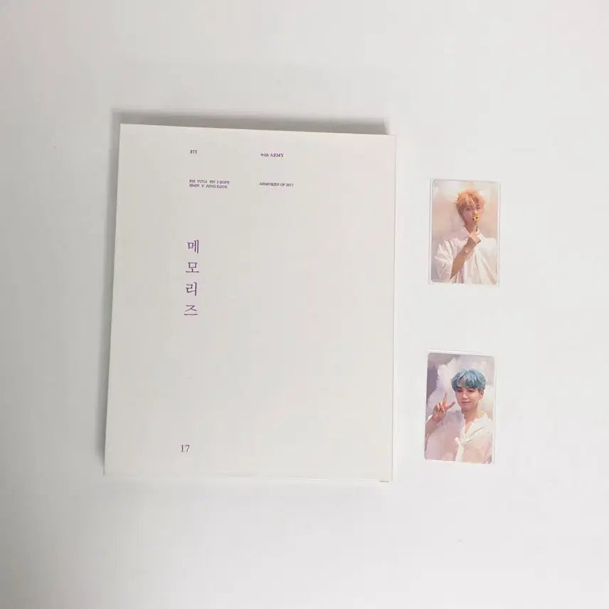 [BUNJANG] BTS Memories 2017 RM Suga Photocard Bundle Set / 포카 2장) 메모리즈 2017 방탄 momories bts 알엠 슈가 rm suga dvd