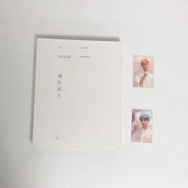[BUNJANG] BTS Memories 2017 RM Suga Photocard Bundle Set / 포카 2장) 메모리즈 2017 방탄 momories bts 알엠 슈가 rm suga dvd