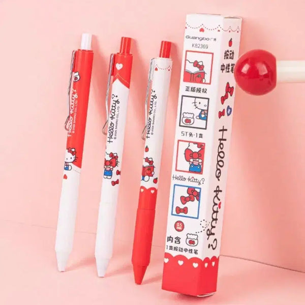 [BUNJANG] Sanrio Hello Kitty Gel Pen Set (12 Count) / 산리오 헬로키티 젤펜 볼펜 12개입