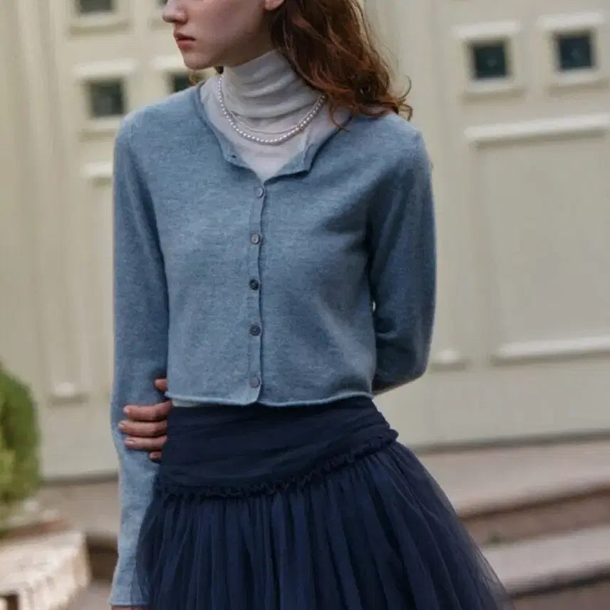 [BUNJANG] Flooum Pure Cashmere 100% Cardigan Black / 플로움 캐시미어100 Pure Cashmere 가디건 블랙