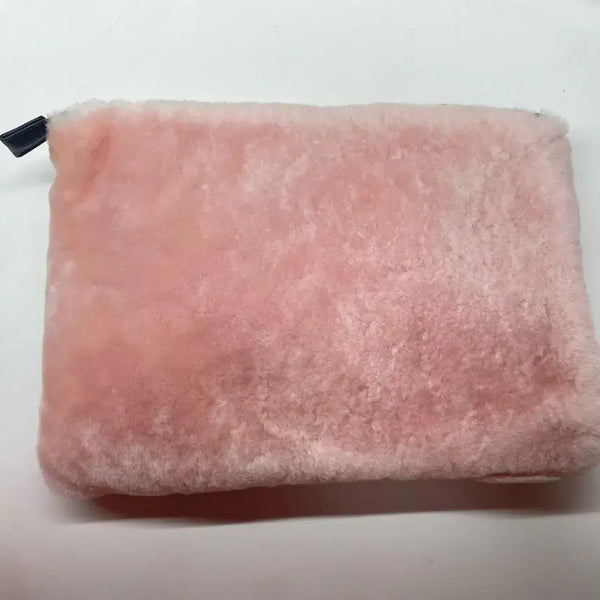 [BUNJANG] Strawberry Milk Genuine Wool Pouch Bag / 딸기우유 진짜양털 클러치백