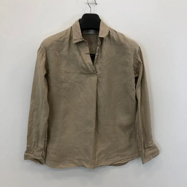 [BUNJANG] Uniqlo Premium Linen 100% Open Blouse / 유니클로 프리미엄 린넨 100% 오픈형 블라우스 S