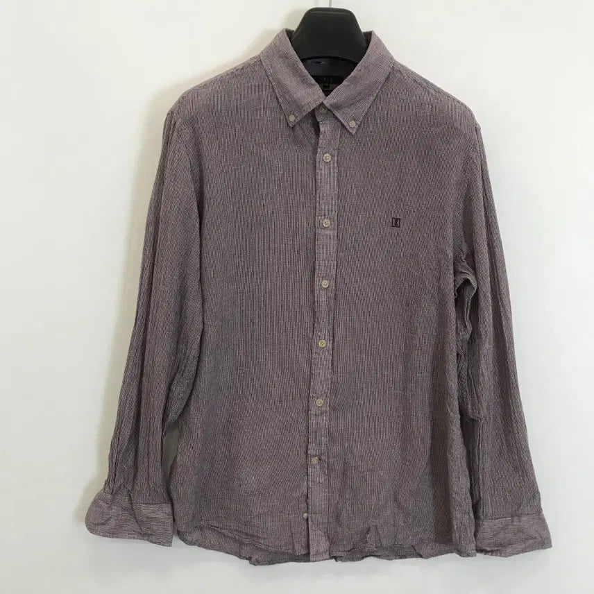 [BUNJANG] DAKS Linen Blend Seersucker Regular Fit Shirt 110 / 닥스 린넨혼방 레귤러핏 시어서커셔츠 [110]