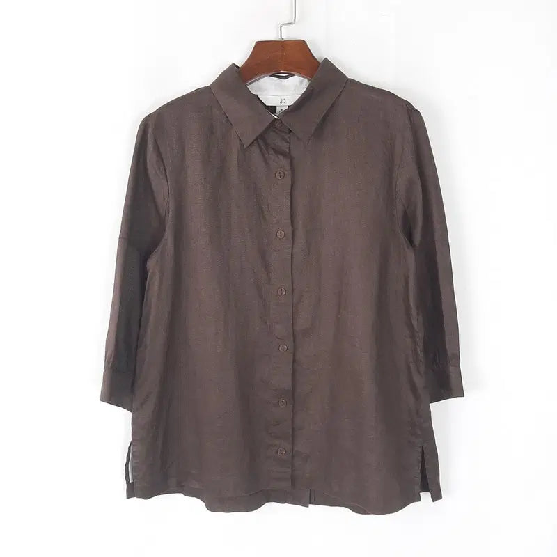 [BUNJANG] J 100% Linen Oversized Shirt / J by 린넨100% 오버핏 셔츠/새상품 90