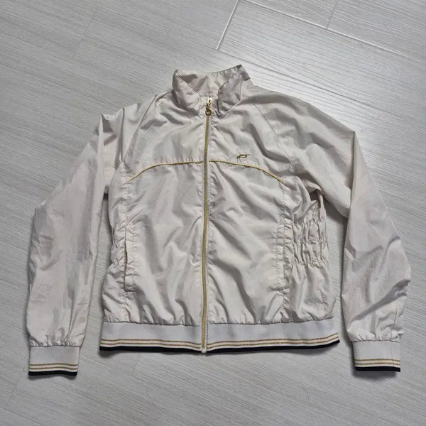 [BUNJANG] Pro-Specs Windbreaker Jacket White Gold Accents / 프로스펙스 바람막이