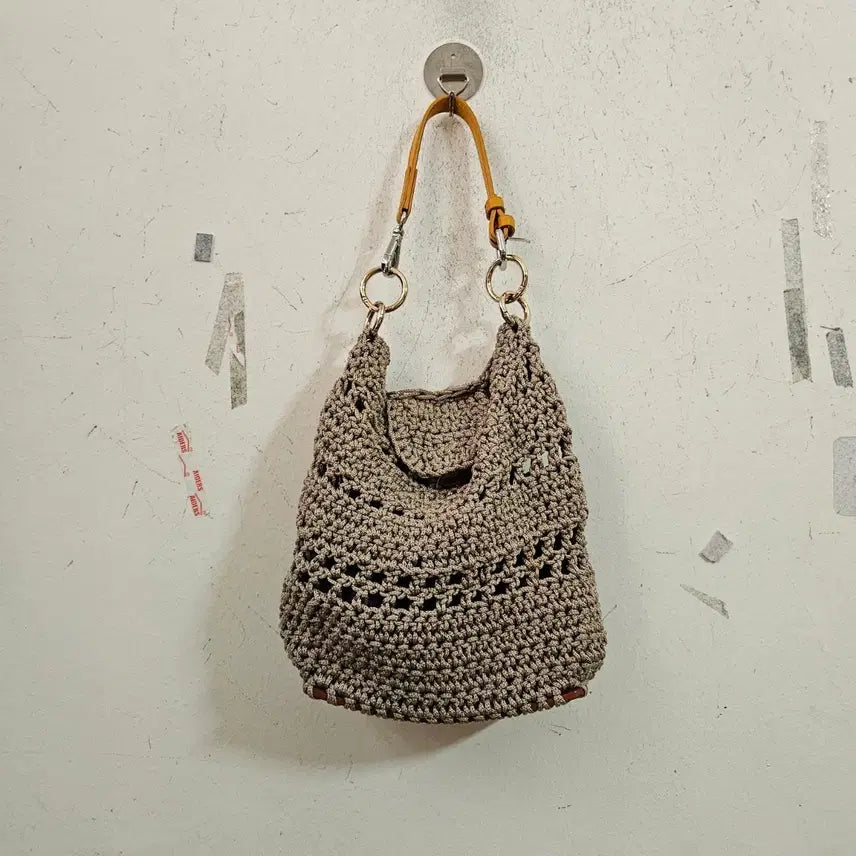 [BUNJANG] Macrame Shoulder Bag Beige / 마크라메 숄더백 베이지