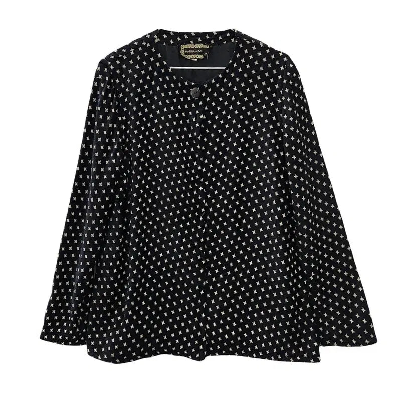 [BUNJANG] MARINA Avant-Garde Dot Black Jacket Made in Italy / MARINA 아방가르드 도트 블랙 자켓 MADE IN ITALY