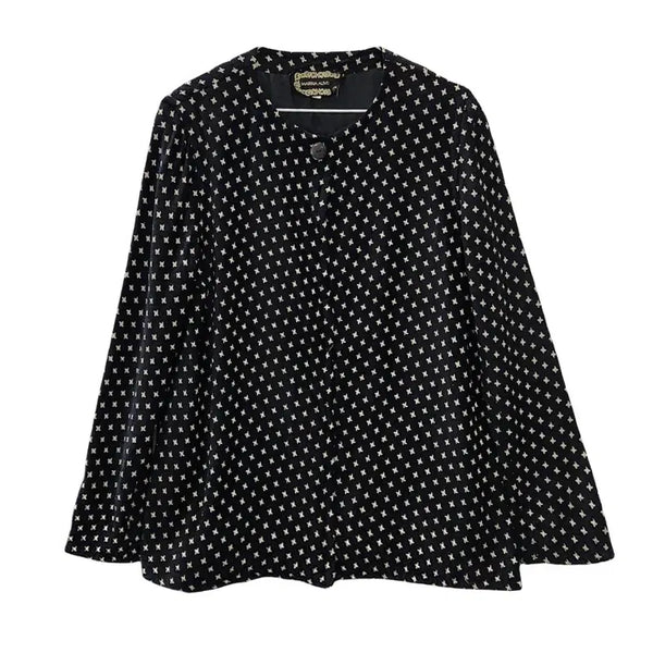 [BUNJANG] MARINA Avant-Garde Dot Black Jacket Made in Italy / MARINA 아방가르드 도트 블랙 자켓 MADE IN ITALY