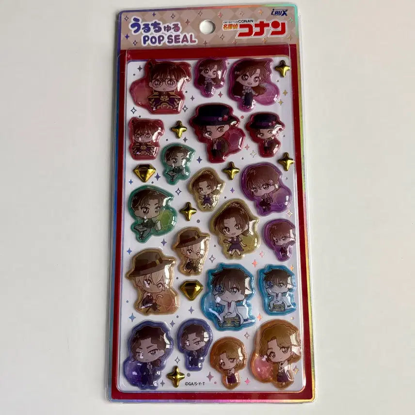 [BUNJANG] Detective Conan Urutsuru Pop Seal Bonbon Drop Seal Sticker, 3D Sticker Book / 코난 우루츄루팝 씰 봉봉드롭씰 스티커 입체 스티커북 우루츄루