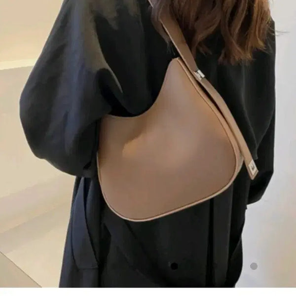 [BUNJANG] Women's Beige Hobo Shoulder Tote Bag / 베이지색 여성 토트백 심플 호보백 숄더백 가방