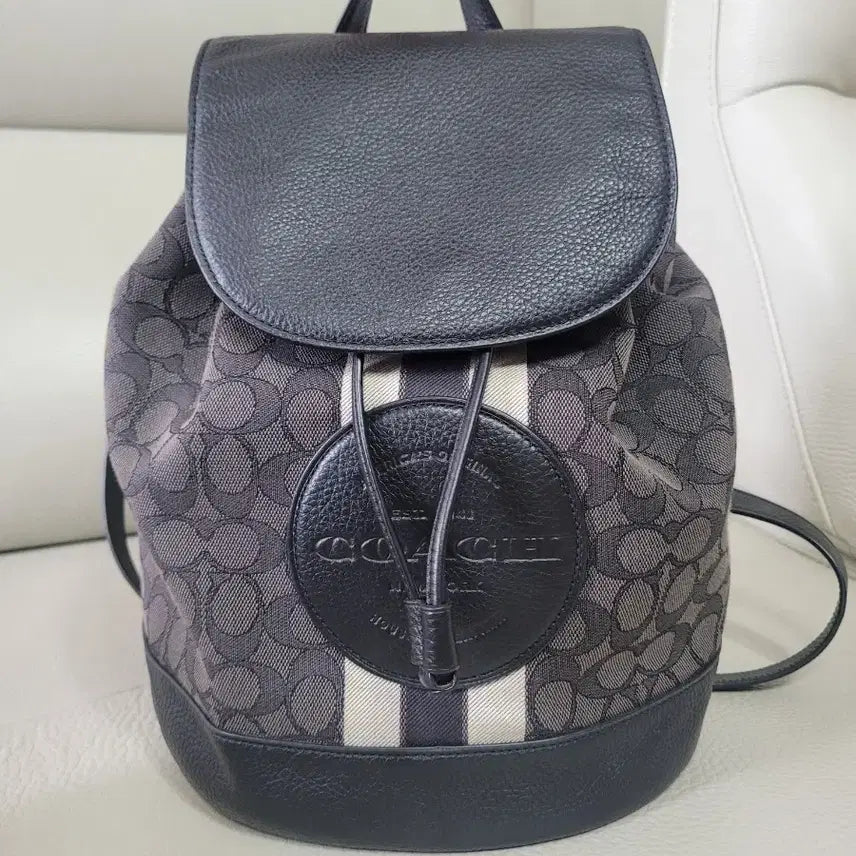 [BUNJANG] Coach Signature Stripe Women's Backpack / 코치 시그니처 스트라이프 여성백팩