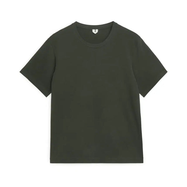 [BUNJANG] Arket Heavyweight T-shirt Dark Forest Green / [M] 아르켓 Arket 헤비웨이트 반팔티셔츠 다크포레스트그린