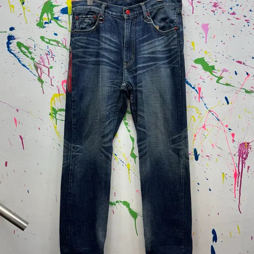 [BUNJANG] Levi's Fenom x Fragment FM505 Circle Thunder Denim Pants 32 / 00s 리바이스 페놈x프라그먼트 FM505 서클 썬더 데님 팬츠 32