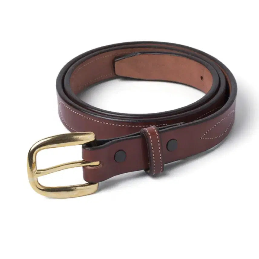 [BUNJANG] Tory Leather Stitch Pattern Belt / 토리레더 스티치 패턴 벨트