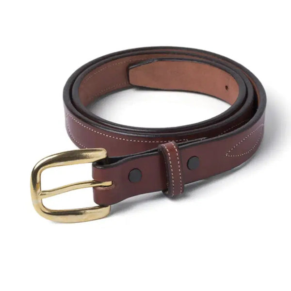 [BUNJANG] Tory Leather Stitch Pattern Belt / 토리레더 스티치 패턴 벨트
