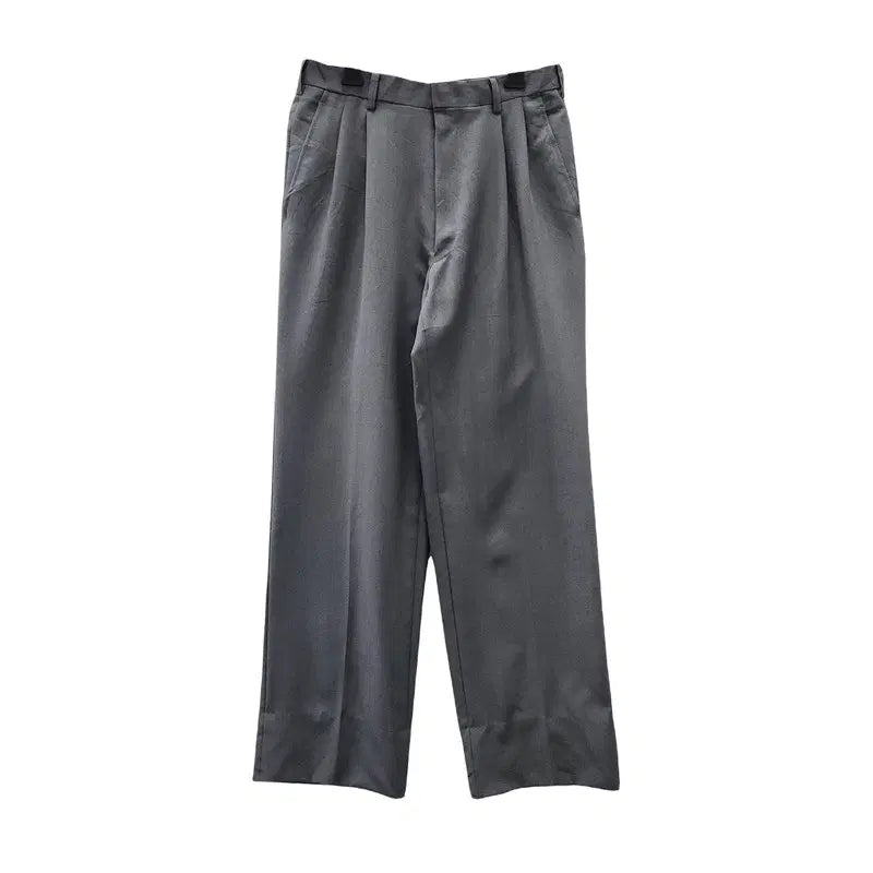 [BUNJANG] Vintage Minimalist Regular Grey Slacks Pants / 빈티지 미니멀 레귤러 그레이 슬랙스팬츠