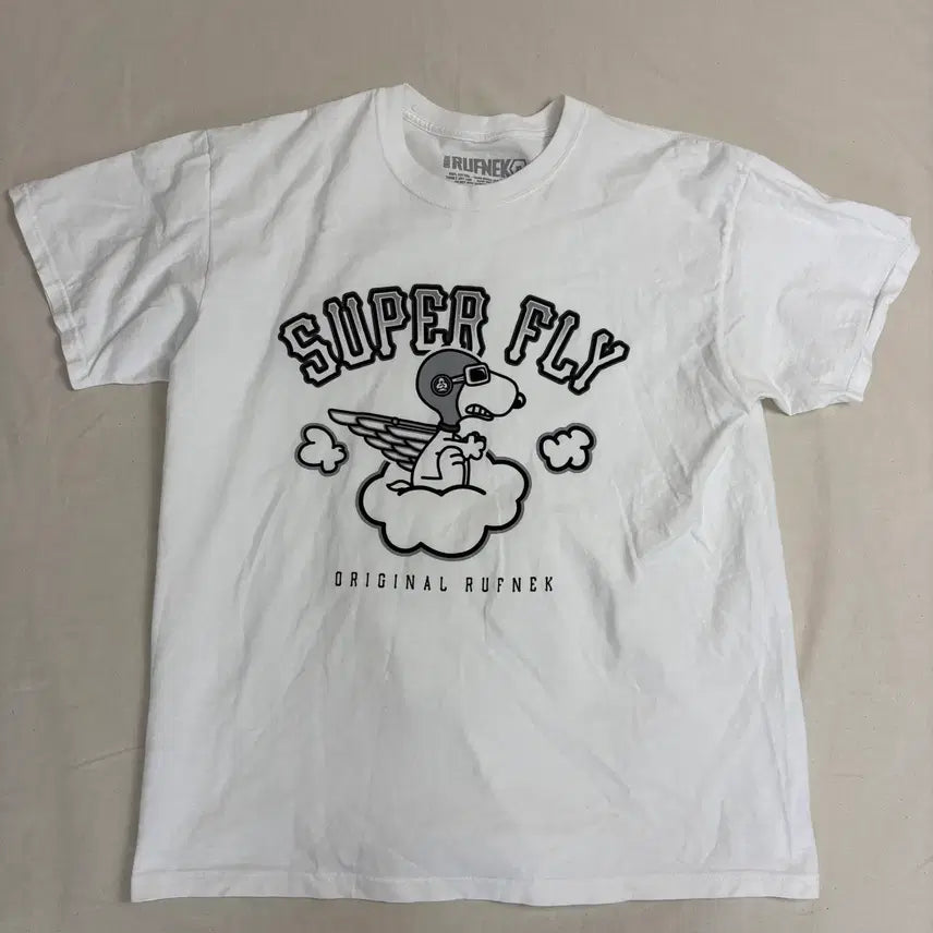 [BUNJANG] Rufnek Super Fly Snoopy T-Shirt XL / Rufnek 슈퍼플라이 스누피 반팔티셔츠 XL