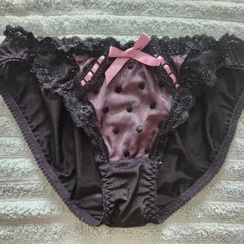 [BUNJANG] Eblin Women's Ribbon Dot Panty / 리본 도트 여성 팬티 - 중고(에블린)
