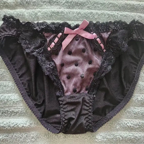 [BUNJANG] Eblin Women's Ribbon Dot Panty / 리본 도트 여성 팬티 - 중고(에블린)