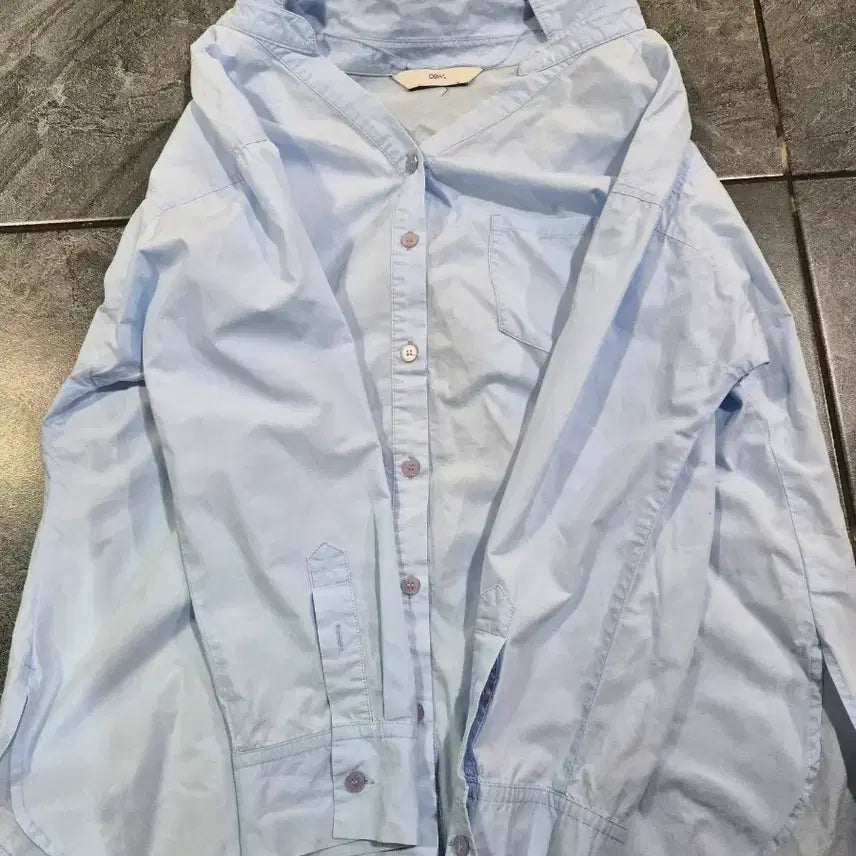 [BUNJANG] DEWL Cotton Shirt Sky Blue / DEWL 면셔츠