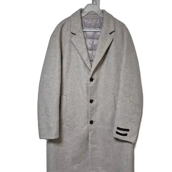 [BUNJANG] Andew Cashmere Goose Down Handmade Men's Long Wool Coat / 앤듀 캐시미어 거위털 핸드메이드 남자 겨울구스다운패딩점퍼모직롱프록코트95