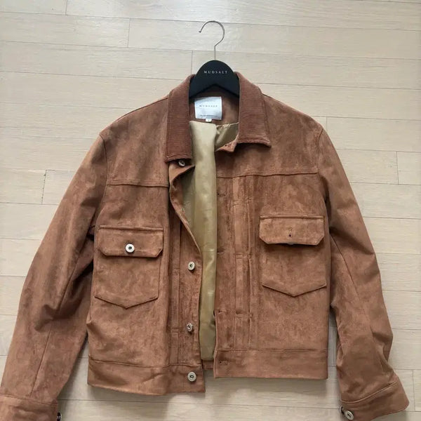 [BUNJANG] MUDSOIL Suede Cropped Trucker Jacket / 머드솔트 스웨이드 트러커 자켓