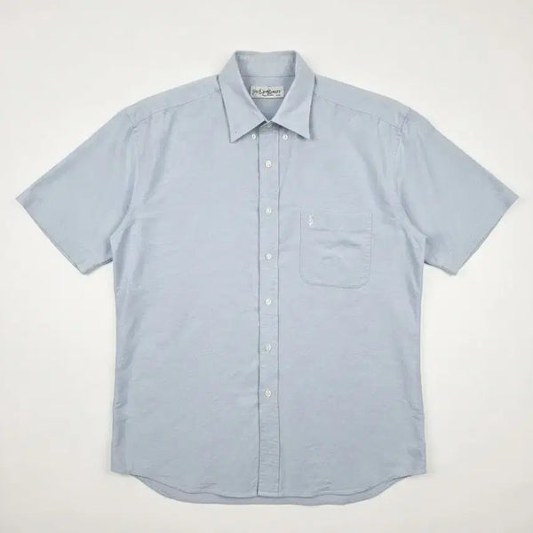 [BUNJANG] Saint Laurent Light Blue Short Sleeve Shirt / 입생로랑 하늘색 반팔 셔츠 105