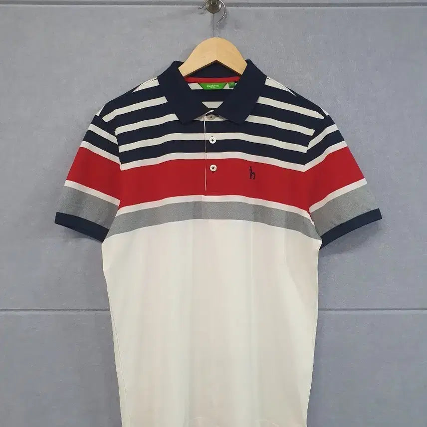 [BUNJANG] Hazzys Golf Stripe Polo Shirt Size 105 / #헤지스 골프 스트라이프 카라티 105