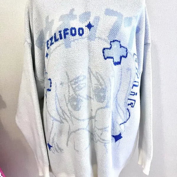 [BUNJANG] Mizuiro Subculture Knit Oversized Sweater / 미즈이로 서브컬처 니트